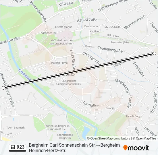 923 Bus Line Map