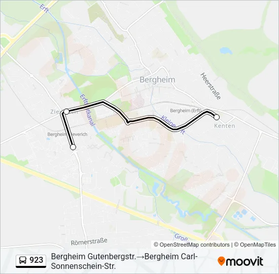 923 Bus Line Map