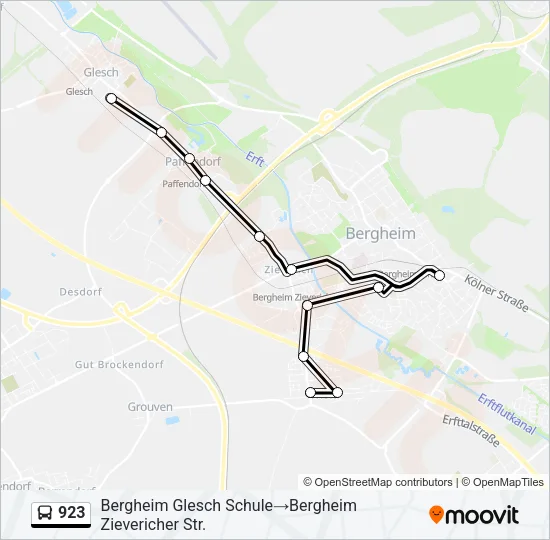 923 Bus Line Map