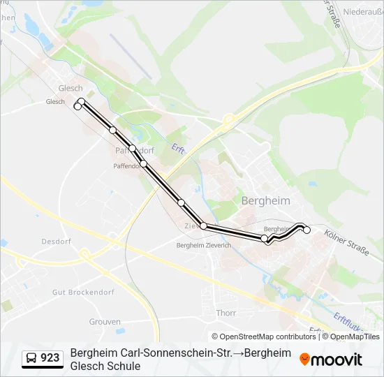 923 Bus Line Map