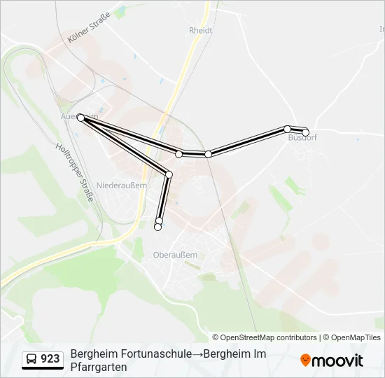 923 Bus Line Map
