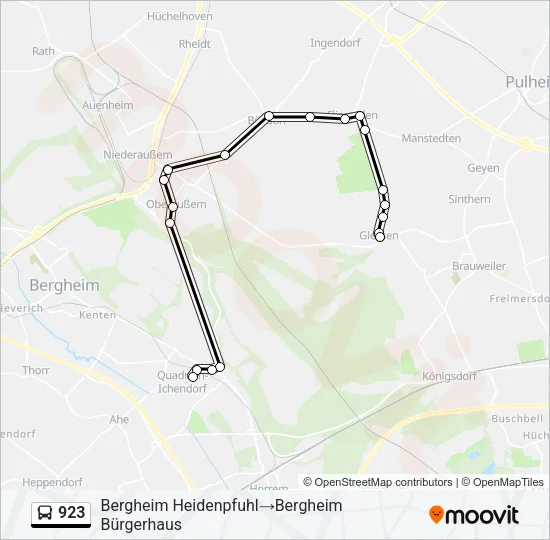 923 Bus Line Map