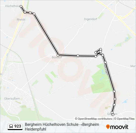 923 Bus Line Map