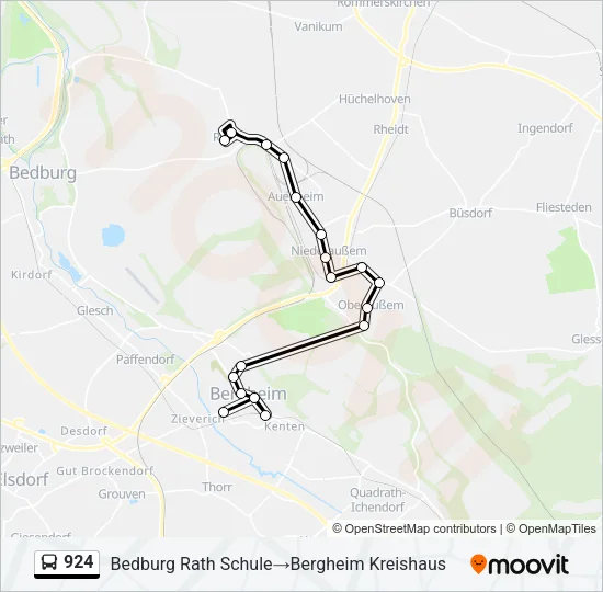 924 Bus Line Map
