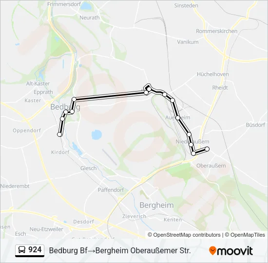 924 Bus Line Map