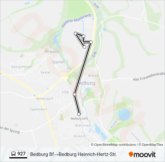927 Bus Line Map