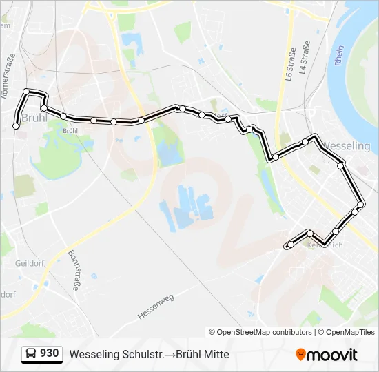 930 Bus Line Map