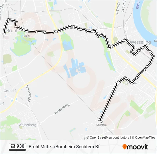 930 Bus Line Map
