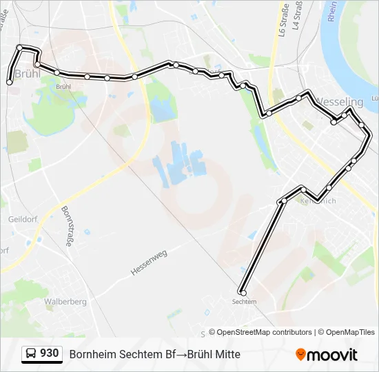 930 Bus Line Map