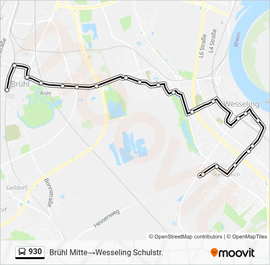 930 Bus Line Map