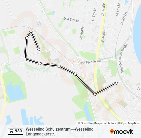 930 Bus Line Map