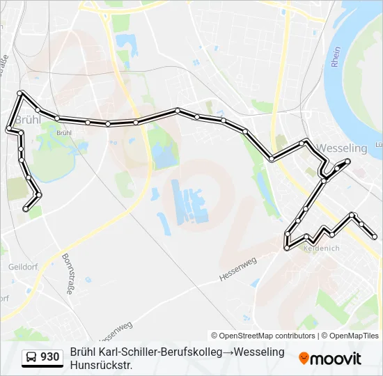 930 Bus Line Map