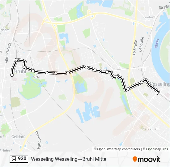 930 Bus Line Map