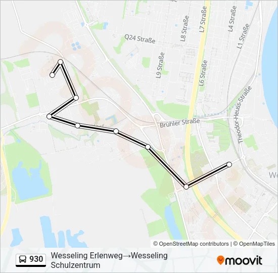 930 Bus Line Map