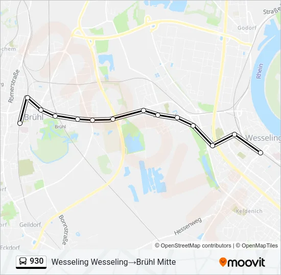 930 Bus Line Map