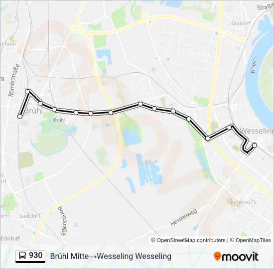 930 Bus Line Map