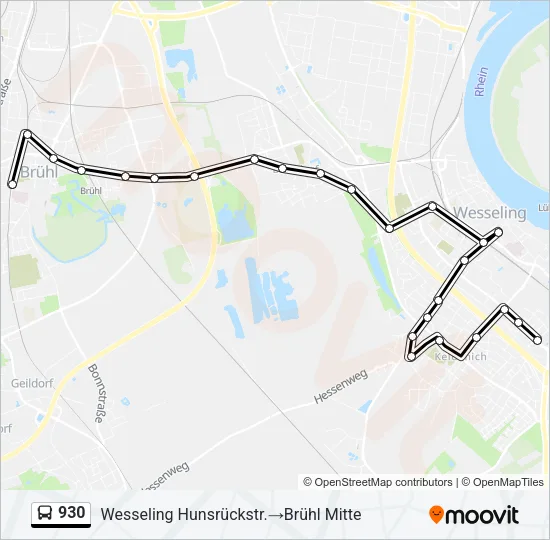 930 Bus Line Map