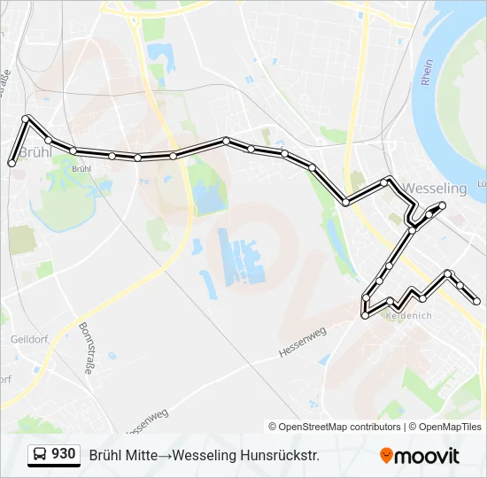 930 Bus Line Map