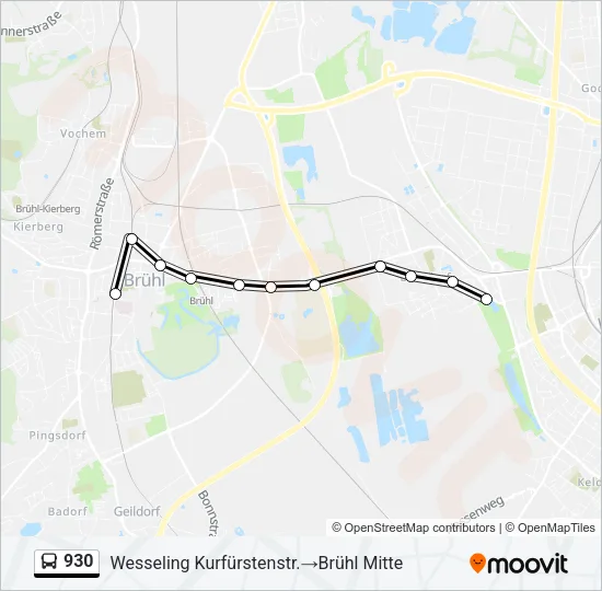 930 Bus Line Map