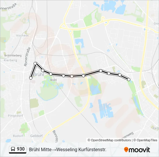 930 Bus Line Map
