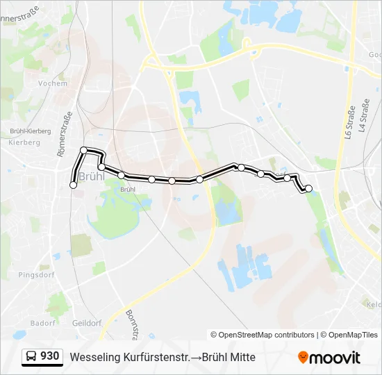 930 Bus Line Map