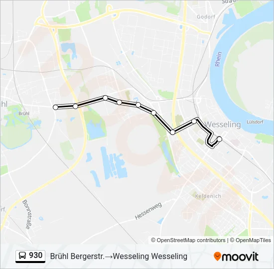 930 Bus Line Map