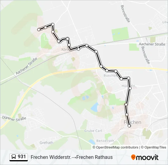 931 Bus Line Map