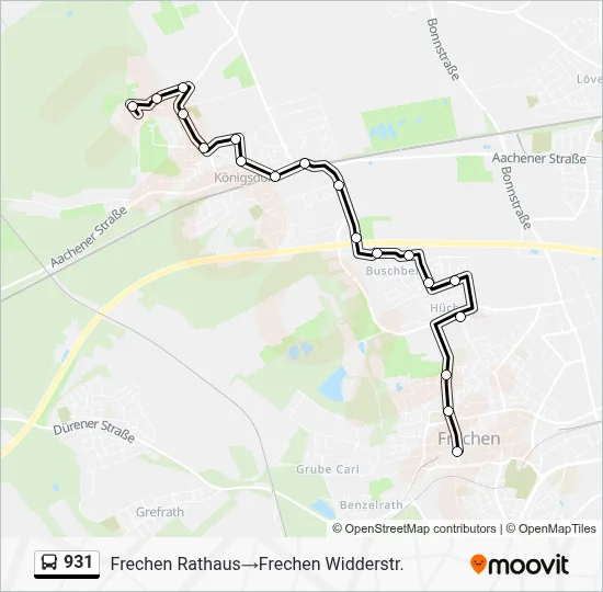 931 Bus Line Map