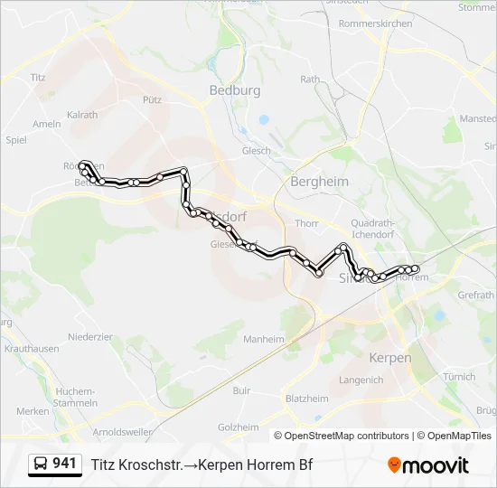 Buslinie 941 Karte