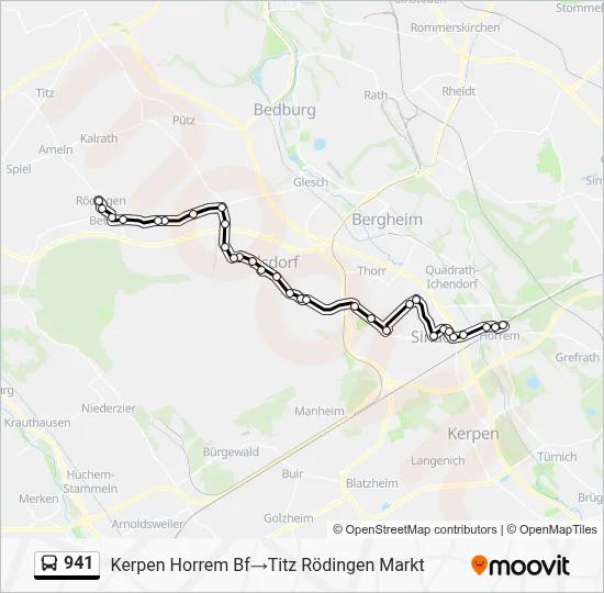 941 Bus Line Map