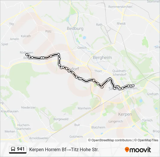 941 Bus Line Map