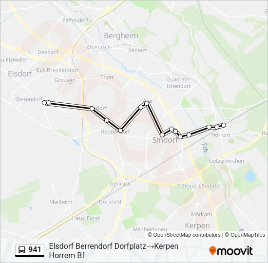 941 Bus Line Map