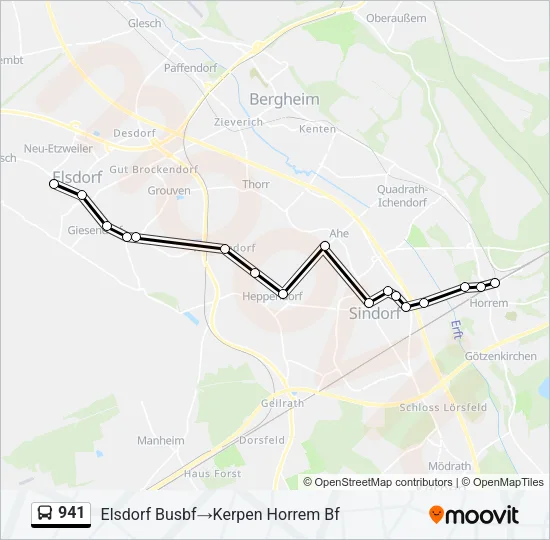 941 Bus Line Map