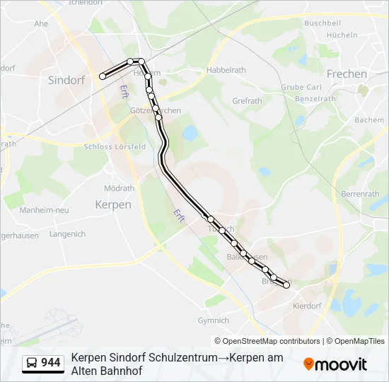944 Bus Line Map