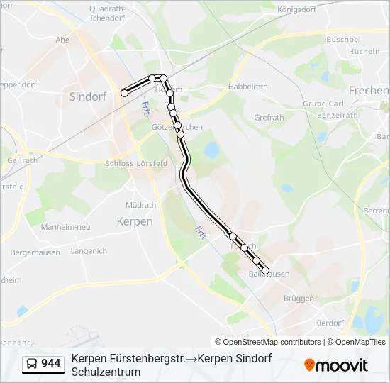 944 Bus Line Map