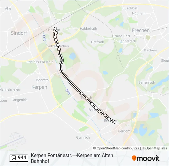 944 Bus Line Map