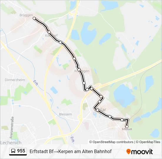 Buslinie 955 Karte