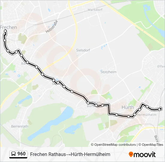 960 Bus Line Map
