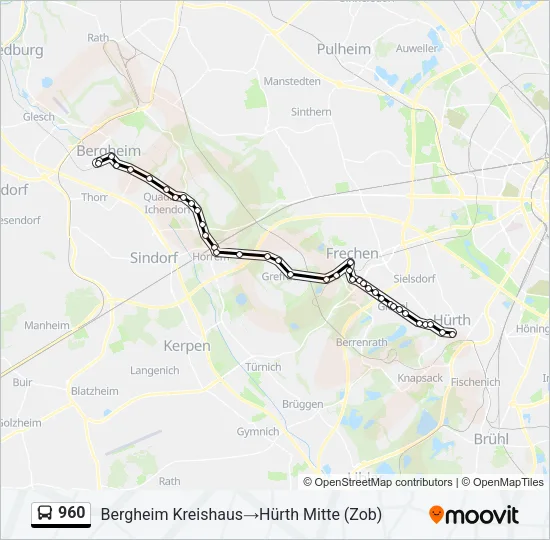 960 Bus Line Map