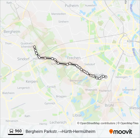 960 Bus Line Map