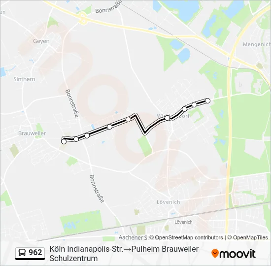 962 Bus Line Map