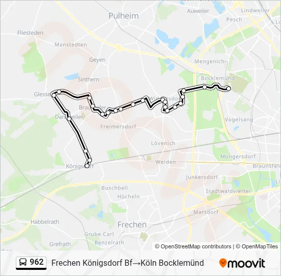 962 Bus Line Map