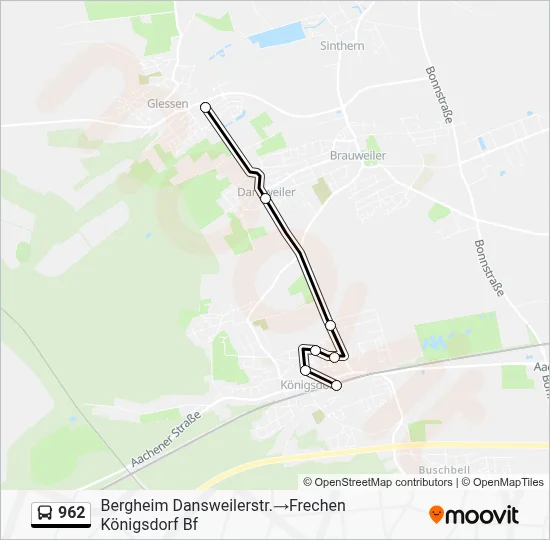 962 Bus Line Map