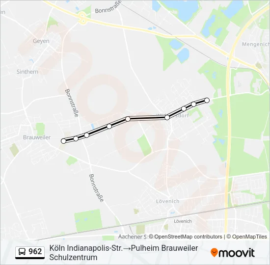 962 Bus Line Map
