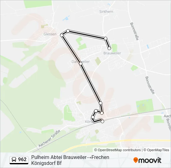 962 Bus Line Map