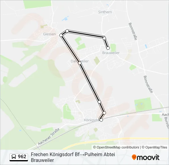 962 Bus Line Map
