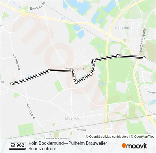 962 Bus Line Map