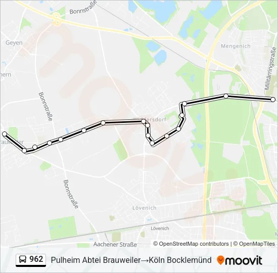 962 Bus Line Map