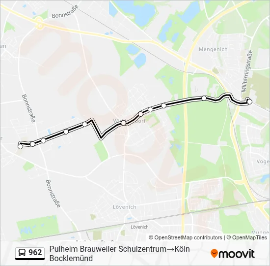 962 Bus Line Map