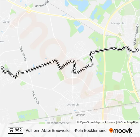 962 Bus Line Map